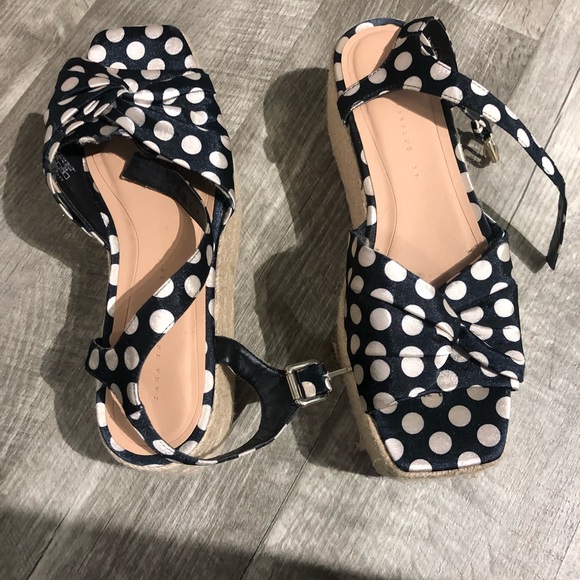 Zara platform sandals with polka dot - Picture 4 of 4